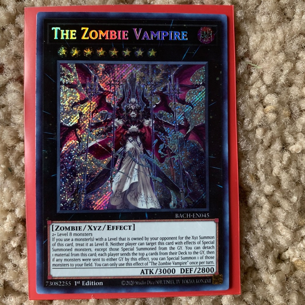 2022 YuGiOh Battle of Chaos-The Zombie Vampire- BACH-EN045-Secret Rare